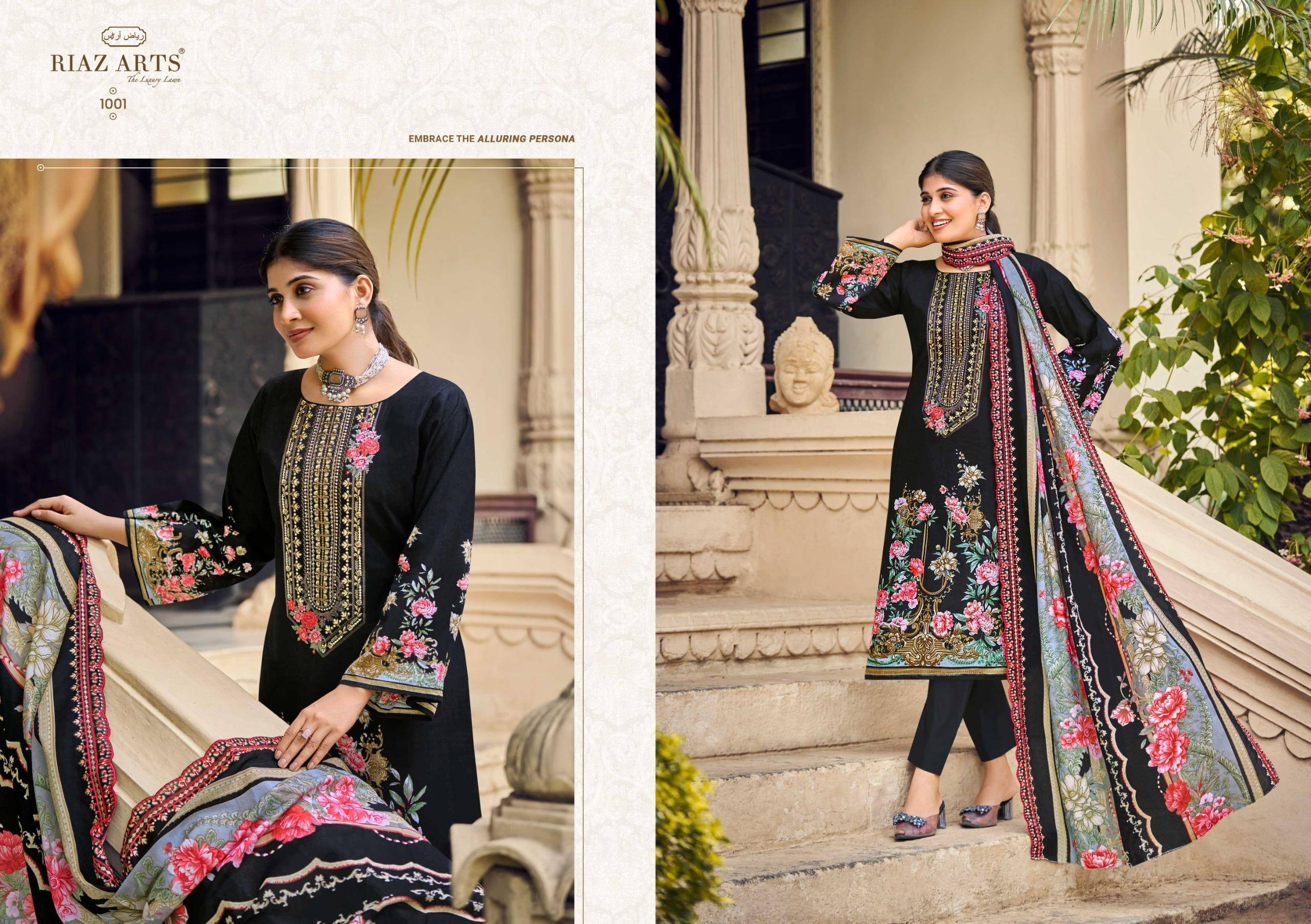 BIN SAEED V15 BY RIAZ ARTS 1001 TO 1006 Series Beautiful Festive Suits Stylish Fancy Colorful Casual Wear & Ethnic Wear Cotton Cambric Lawn Print Dresses At Wholesale Price